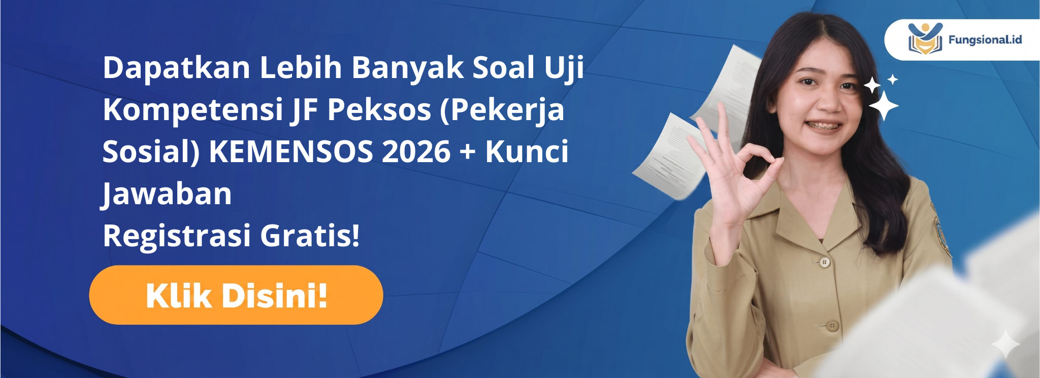 banner Soal Uji Kompetensi JF Peksos (Pekerja Sosial) KEMENSOS 2026 + Kunci Jawaban