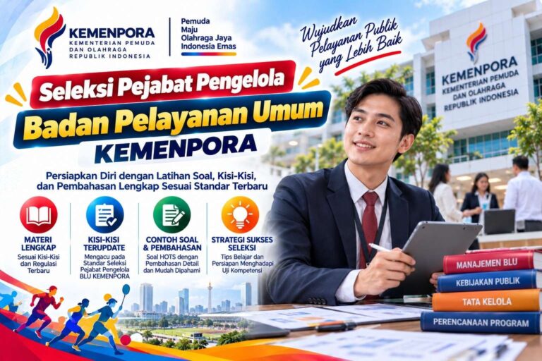 Soal Seleksi Terbuka Pejabat Pengelola Badan Pelayanan Umum KEMENPORA: Kisi-Kisi, Materi & Pembahasan 