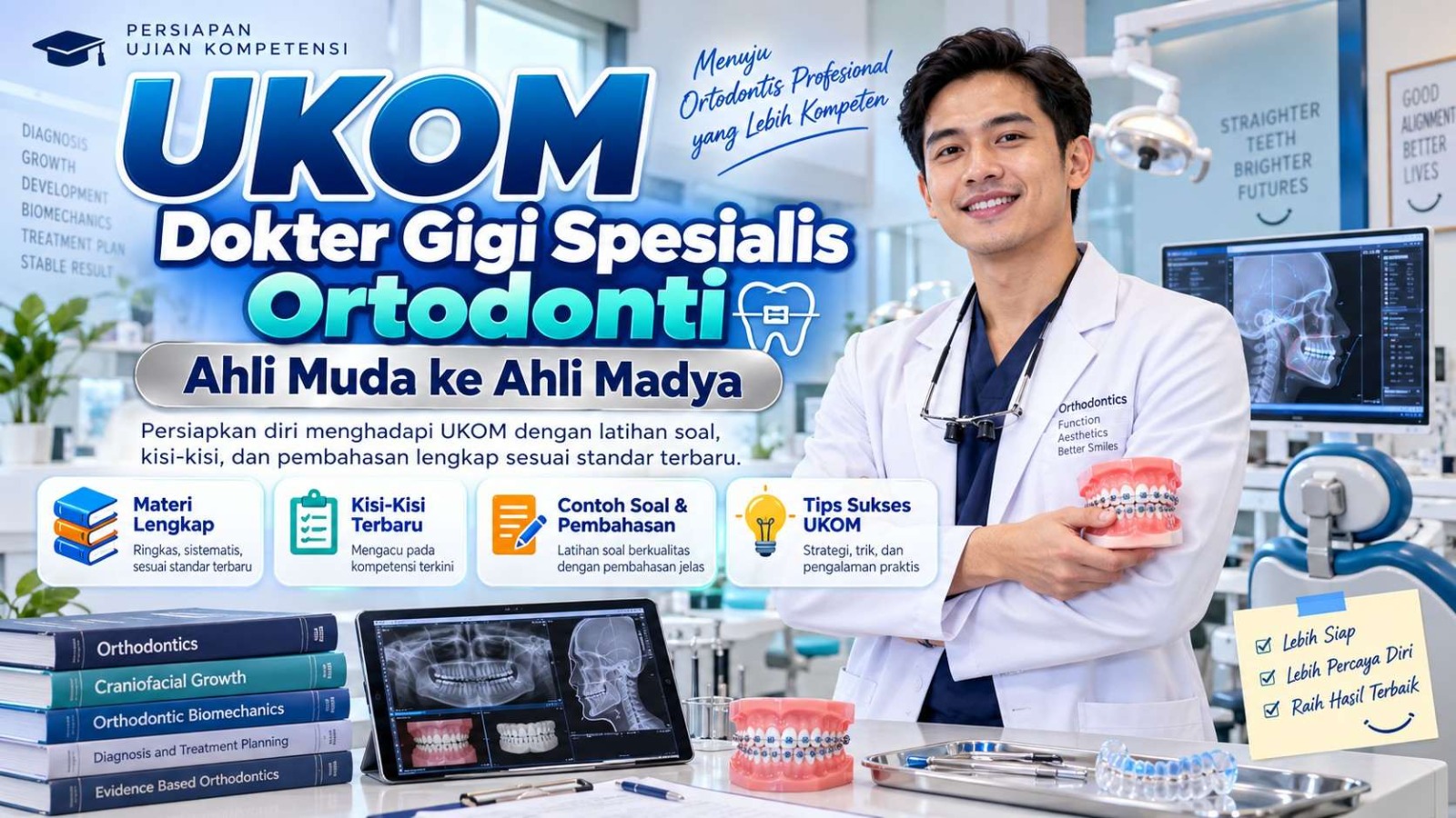 Soal UKOM Dokter Gigi Spesialis Ortodonti Ahli Muda ke Ahli Madya + Pembahasan Lengkap