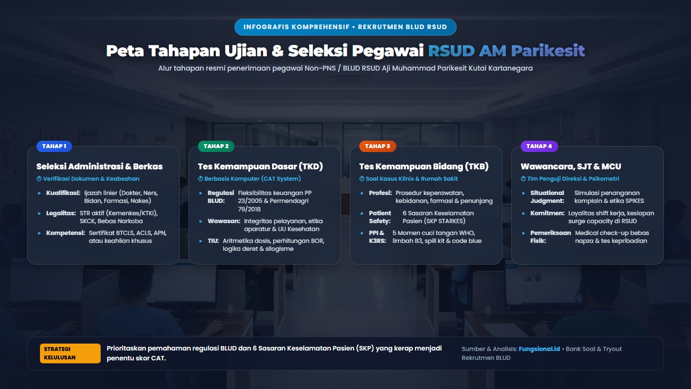 Peta Tahapan Ujian Seleksi Pegawai BLUD RSUD Aji Muhammad Parikesit