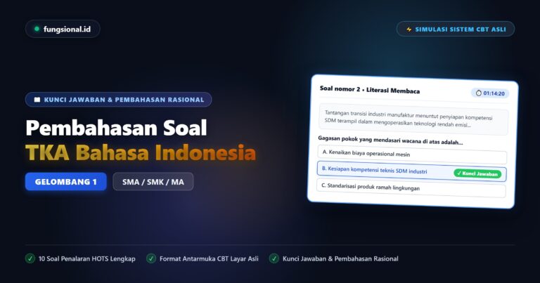 Bocoran Soal TKA Bahasa Indonesia Gelombang 1 - SMA SMK